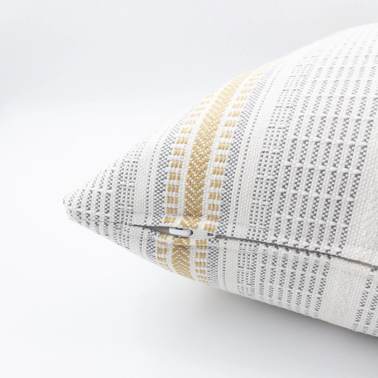 Logan Striped Outdoor Pillow, Buttercup - HomeStyle Fabrics