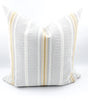Logan Striped Outdoor Pillow, Buttercup - HomeStyle Fabrics