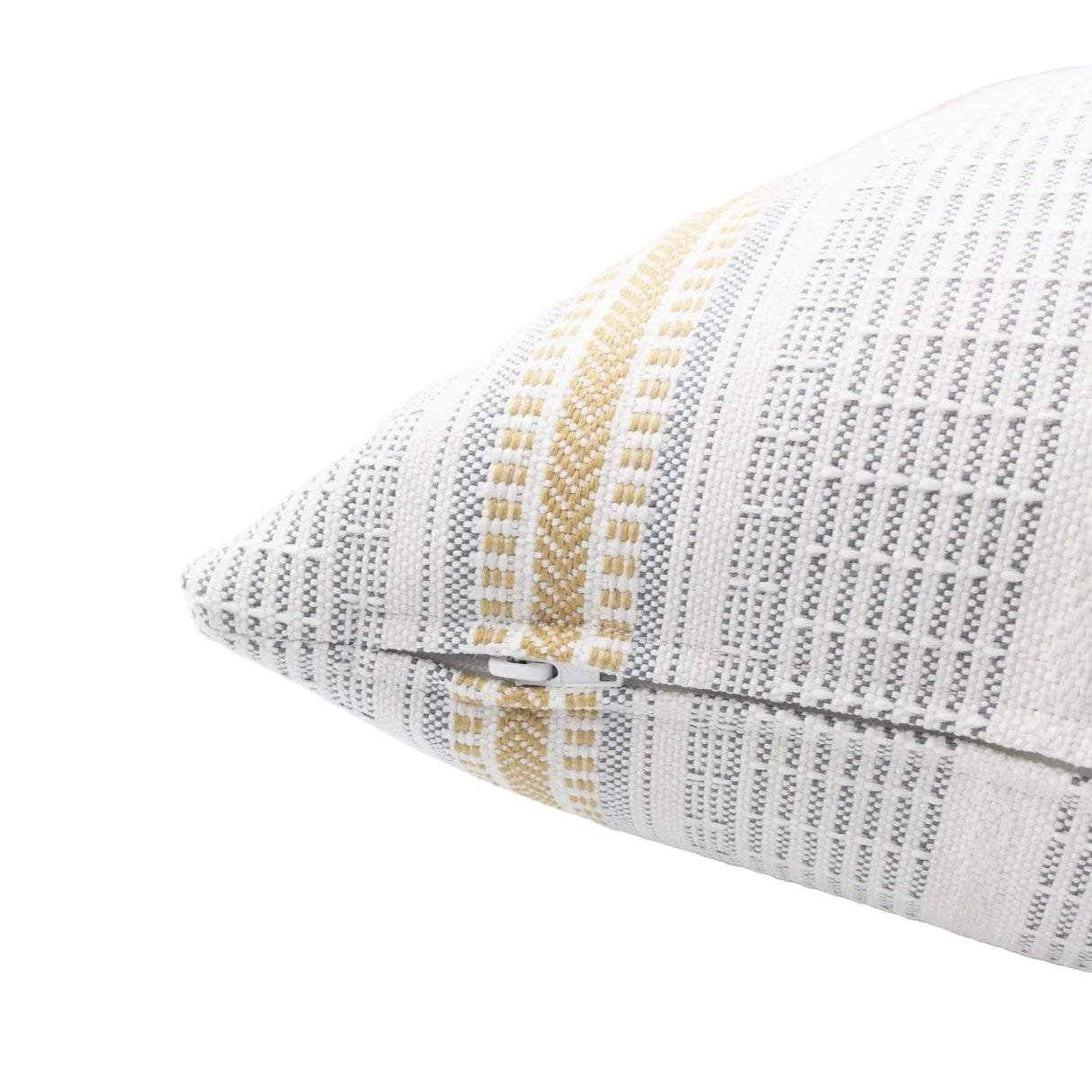 Logan Striped Outdoor Pillow, Buttercup - HomeStyle Fabrics