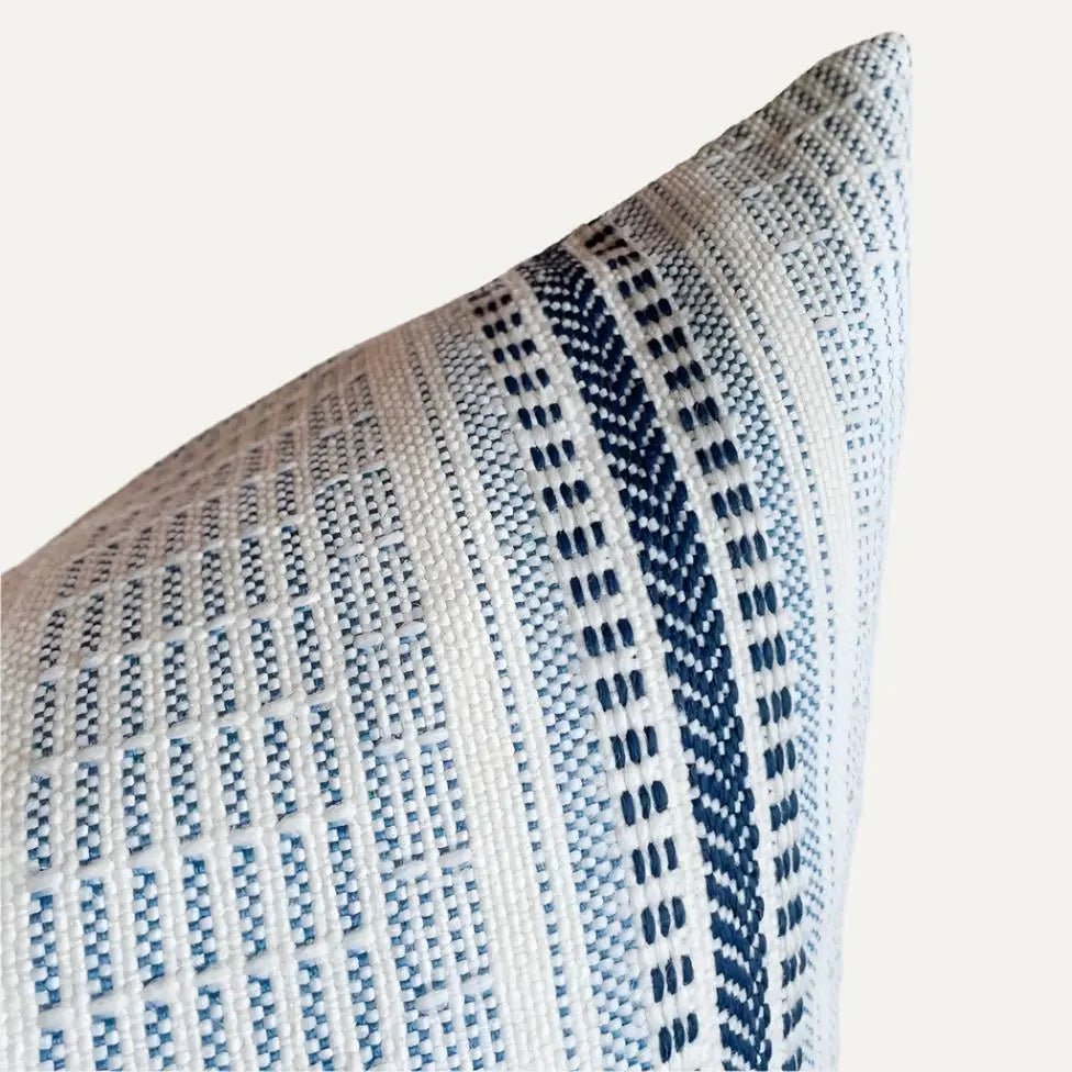Logan Striped Pillow Cover, Lapis Blue *MISFIT* - HomeStyle Fabrics