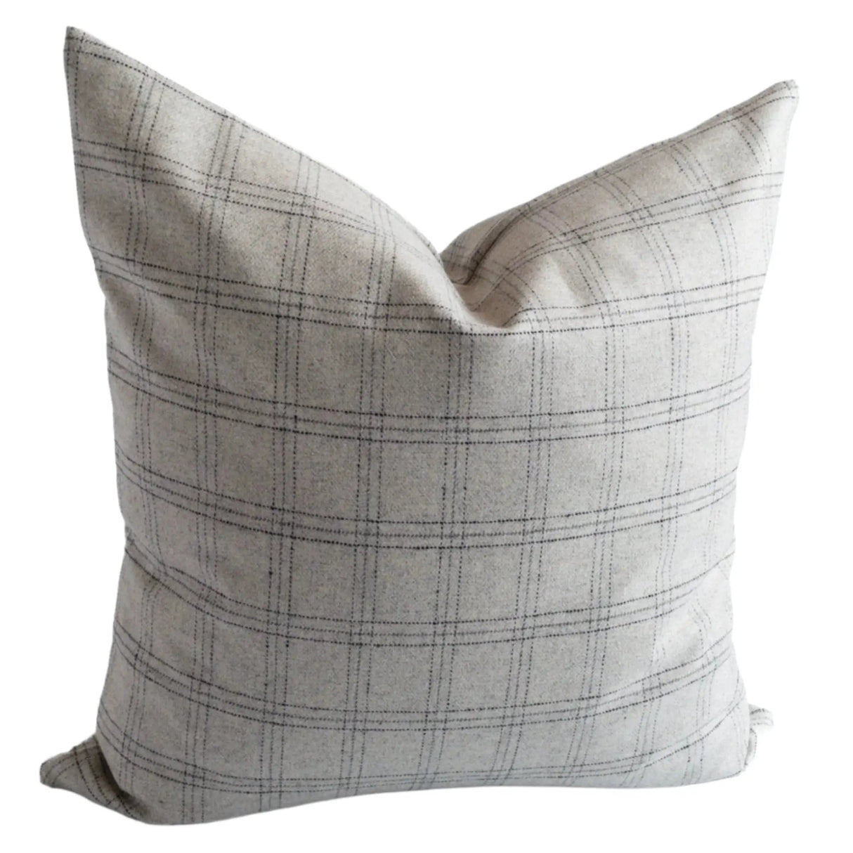 Milan Tartan Plaid Pillow Cover, Grey - HomeStyle Fabrics