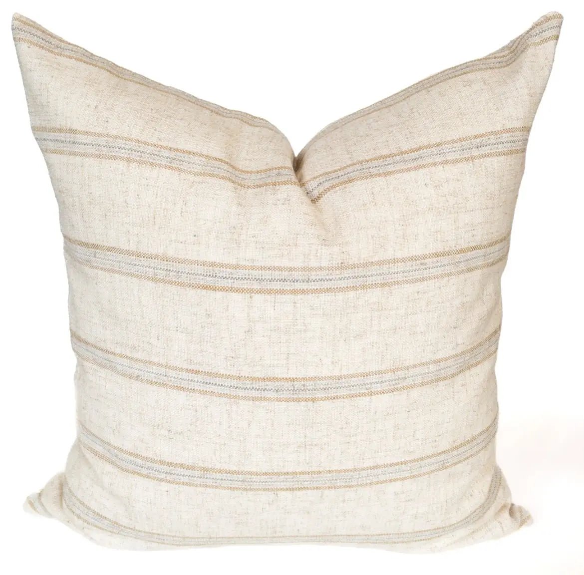Mina Striped 18X18 Pillow, Sandstone *MISFIT* - HomeStyle Fabrics
