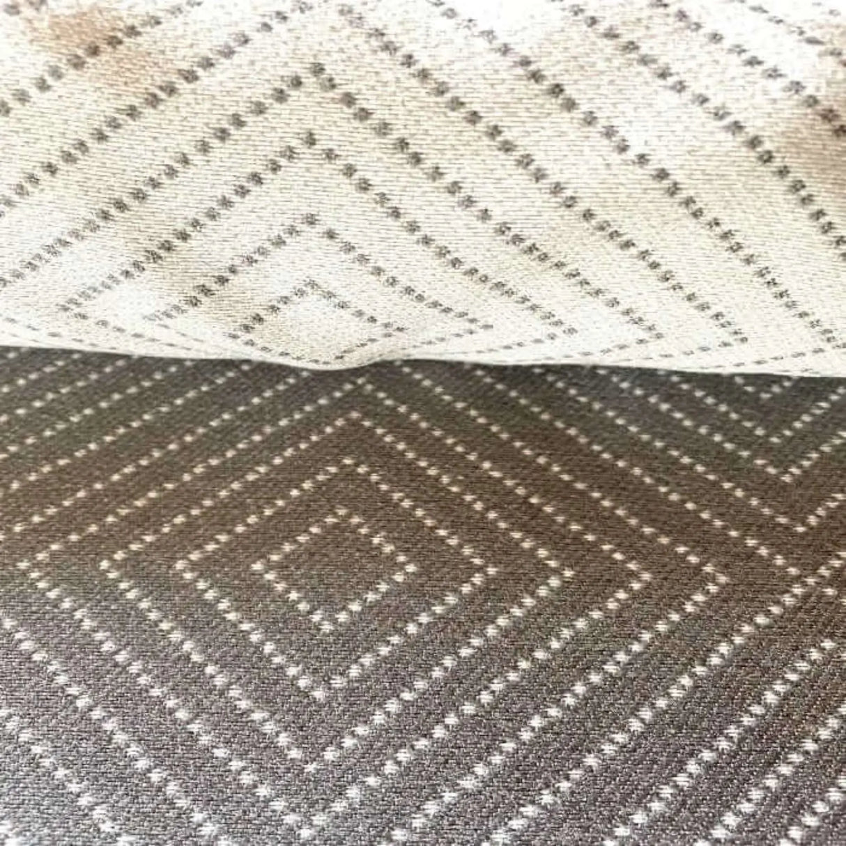 Remnant Frida Diamond Geometric Fabric, Smoke 61" - HomeStyle Fabrics