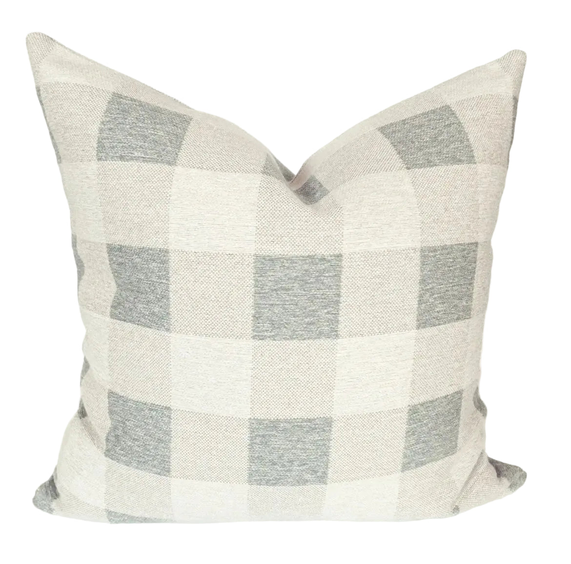Ruskin Check Throw Pillow, Spa - HomeStyle Fabrics