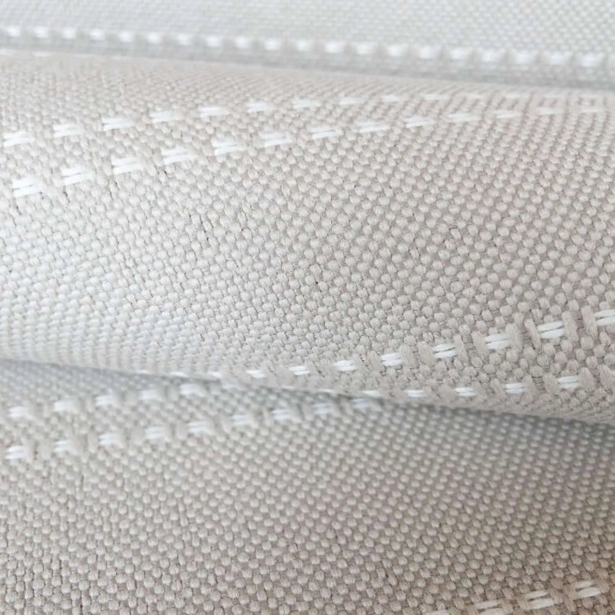 Silas Striped Indoor/ Outdoor Fabric , Hemp - HomeStyle Fabrics