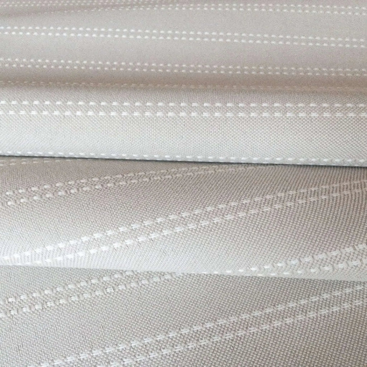 Silas Striped Indoor/ Outdoor Fabric , Hemp - HomeStyle Fabrics