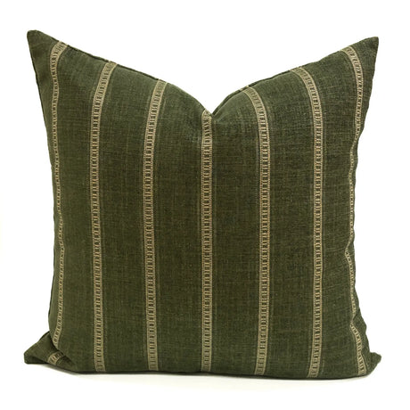Remi Stripe Pillow Cover, Olive HomeStyle Fabrics