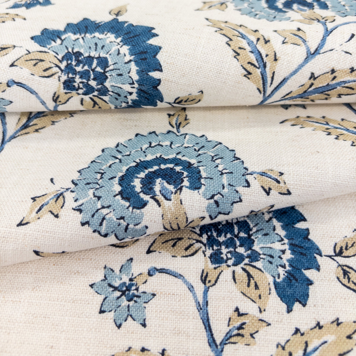 Chiara Floral Fabric, Chambray
