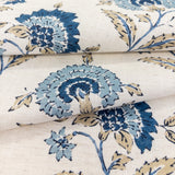 Chiara Floral Fabric, Chambray
