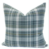 Hudson Plaid Pillow Cover, River