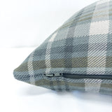 Hudson Plaid Pillow Cover, River