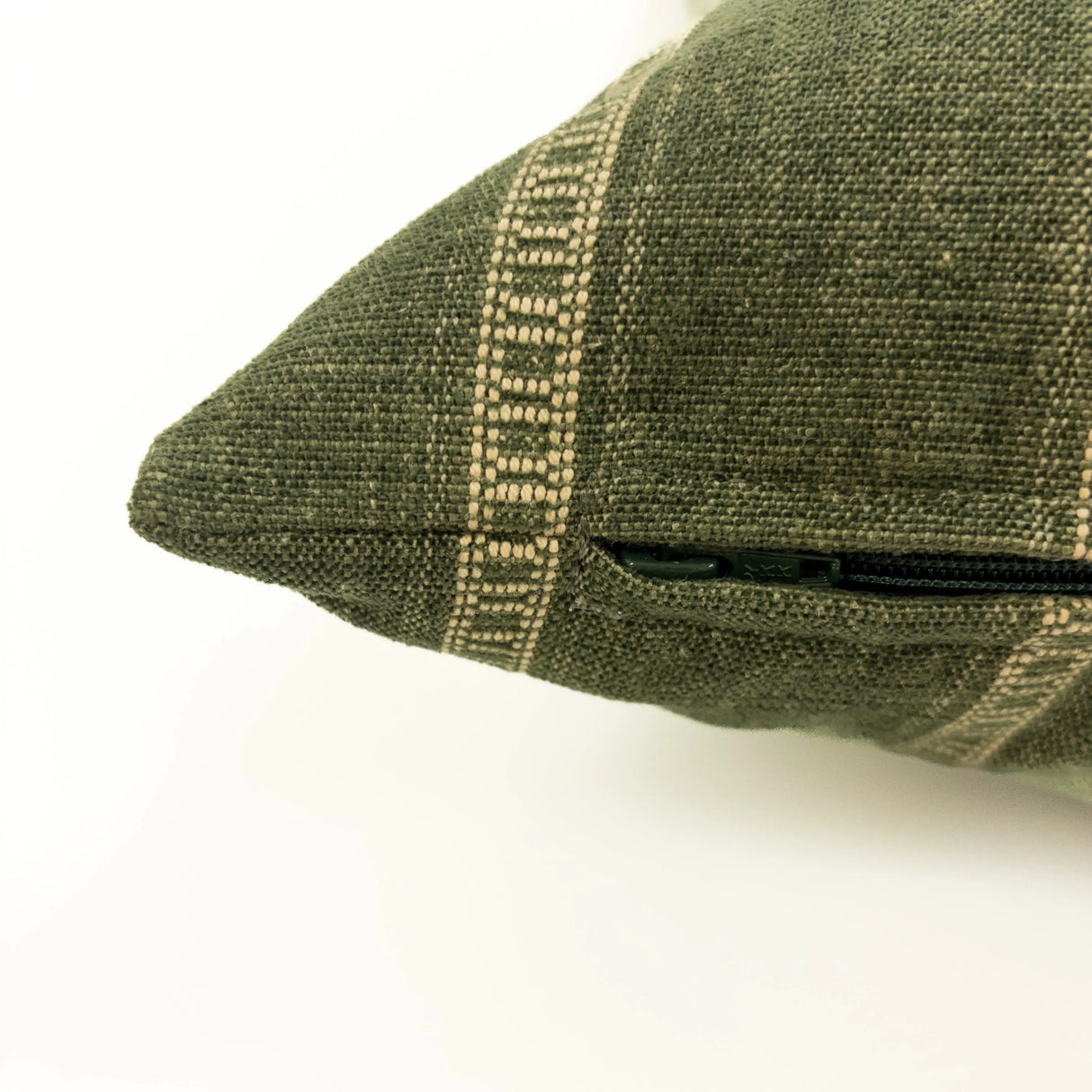 Remi Stripe Pillow Cover, Olive HomeStyle Fabrics