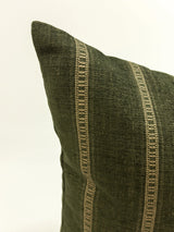 Remi Stripe Pillow Cover, Olive HomeStyle Fabrics