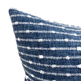 Dalia Stripe Throw Pillow, Navy HomeStyle Fabrics & Furnishings