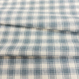 Dunmore Plaid Fabric, Chambray Blue