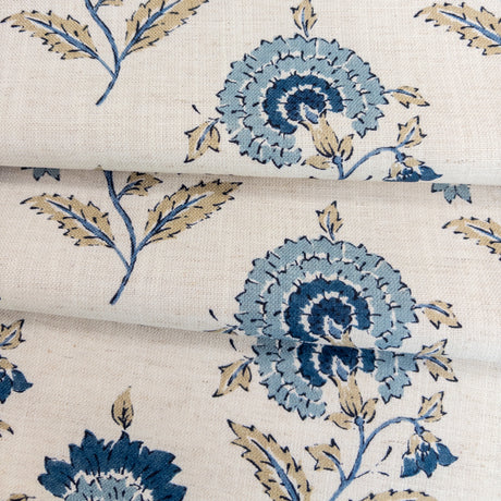 Chiara Floral Fabric, Chambray