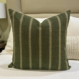 Remi Stripe Pillow Cover, Olive HomeStyle Fabrics