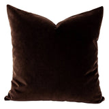 Bexley Velvet Pillow Cover, Coffee