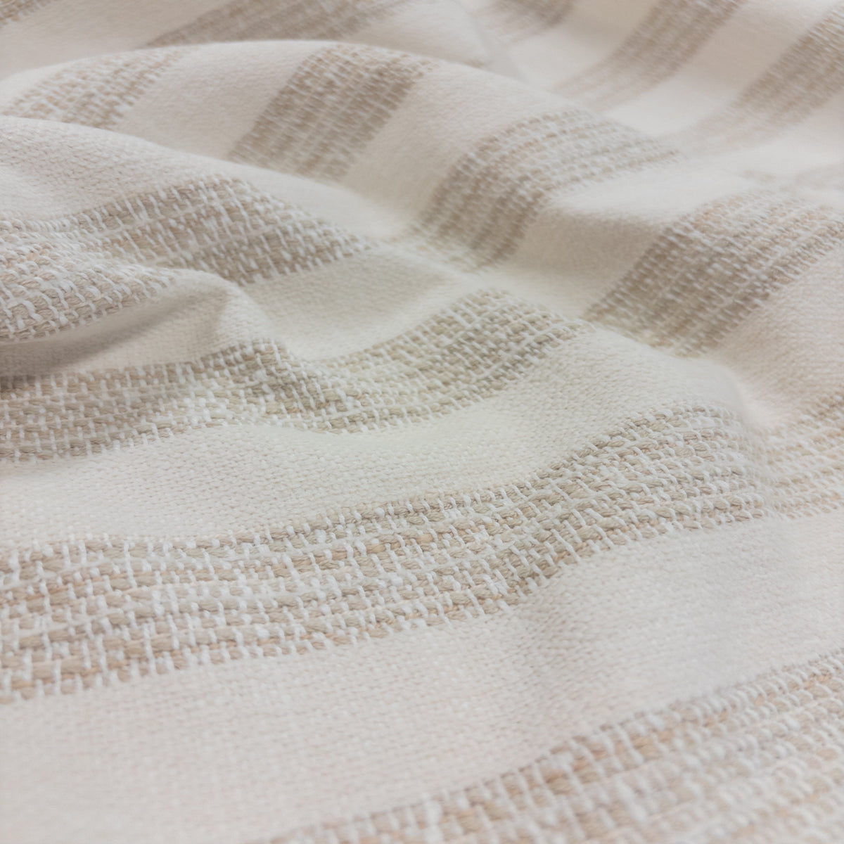 Kinsley Stripe Upholstery Fabric, Twine