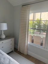 Mina Linen Stripe Fabric, Sandstone