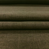 Close-up of olive green fabric with a textured pattern