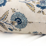 Chiara Floral Pillow Cover, Chambray