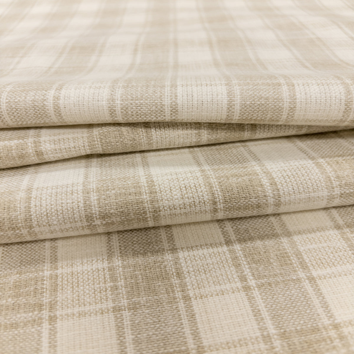 Dunmore Plaid Fabric, Linen