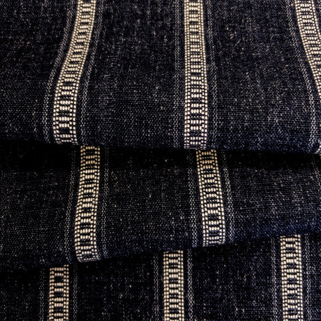 Remi Stripe Fabric, Onyx HomeStyle Fabrics