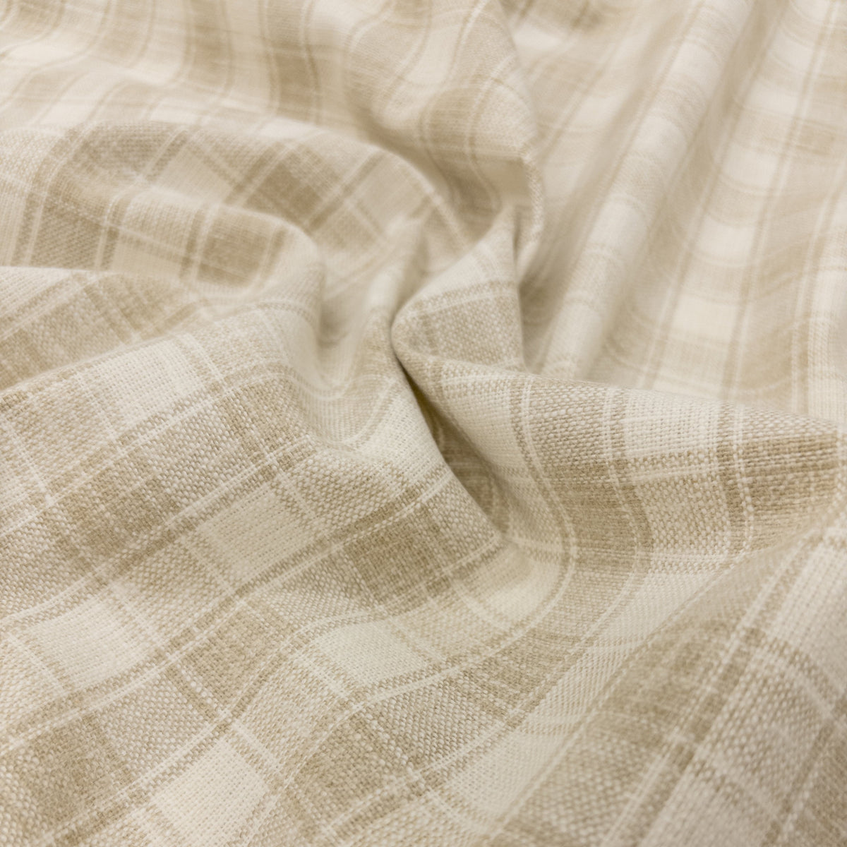 Dunmore Plaid Fabric, Linen