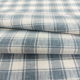 Dunmore Plaid Fabric, Chambray Blue