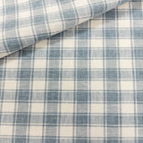 Dunmore Plaid Fabric, Chambray Blue