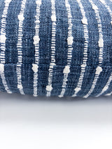 Dalia Stripe Throw Pillow, Navy HomeStyle Fabrics & Furnishings