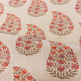 Zaria Paisley Drapery Fabric, Berry