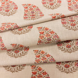 Zaria Paisley Drapery Fabric, Berry