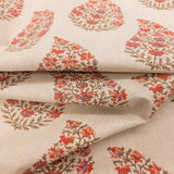 Zaria Paisley Drapery Fabric, Berry