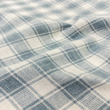 Dunmore Plaid Fabric, Chambray Blue