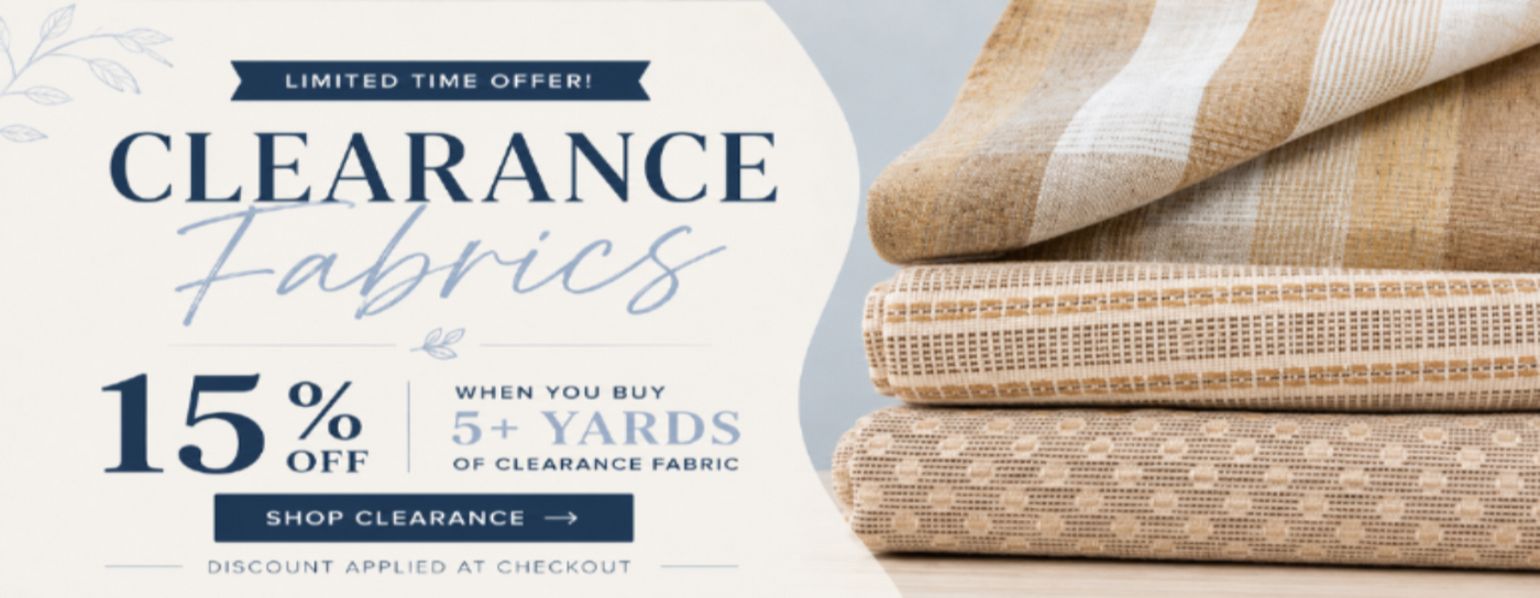 15% Off Clearance Fabrics