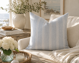 Isla Stripe Throw Pillow, Coneflower Blue