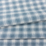 Dunmore Plaid Fabric, Chambray Blue