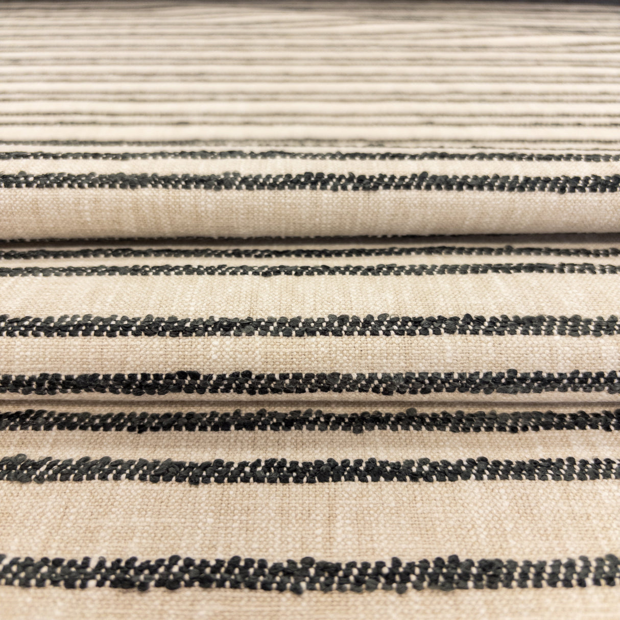 Sienna Stripe Fabric, Newsprint
