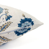 Chiara Floral Pillow Cover, Chambray