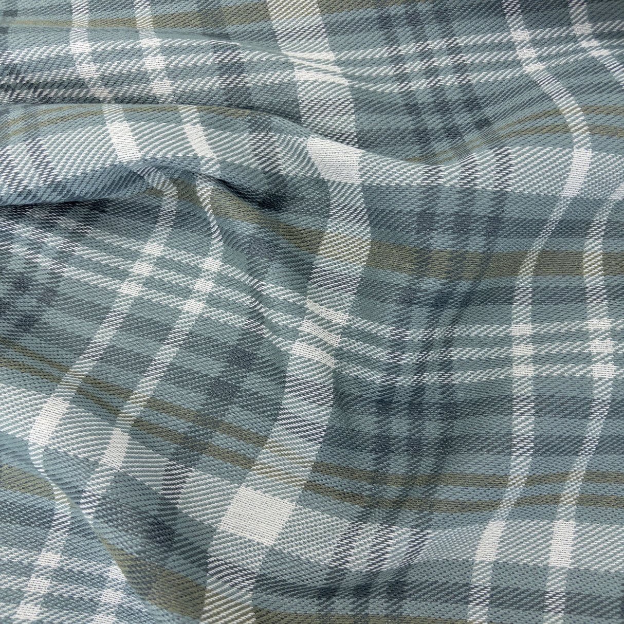 Hudson Plaid Fabric, River