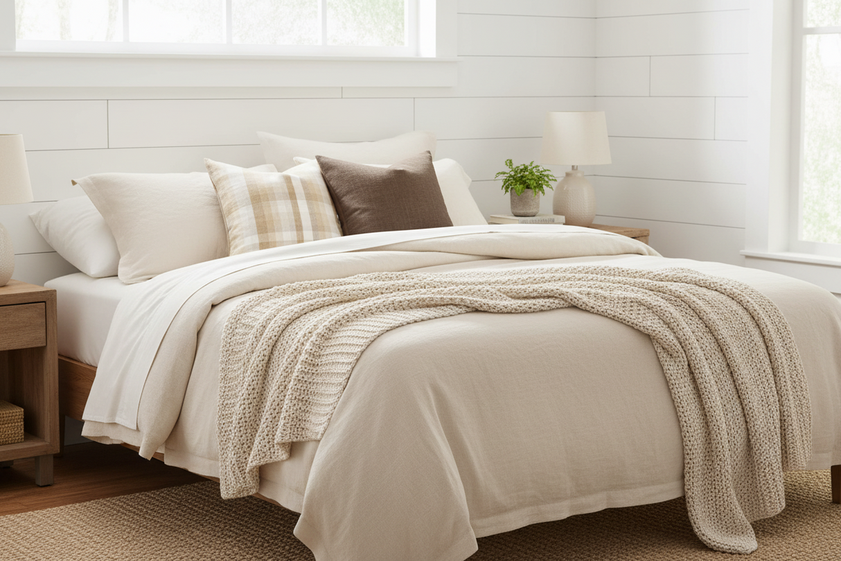 Jasper Plaid Pillow Cover, Caramel