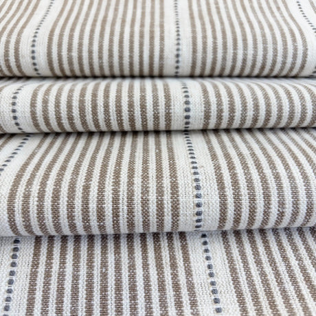Brown Stripe Fabric, Isla Fabric, Butterscotch - HomeStyle Fabrics