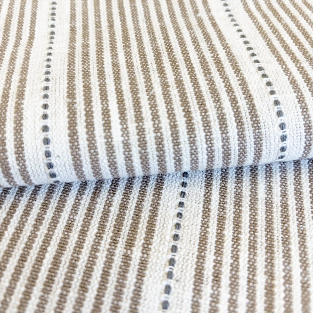 Brown Stripe Fabric, Isla Fabric, Butterscotch - HomeStyle Fabrics