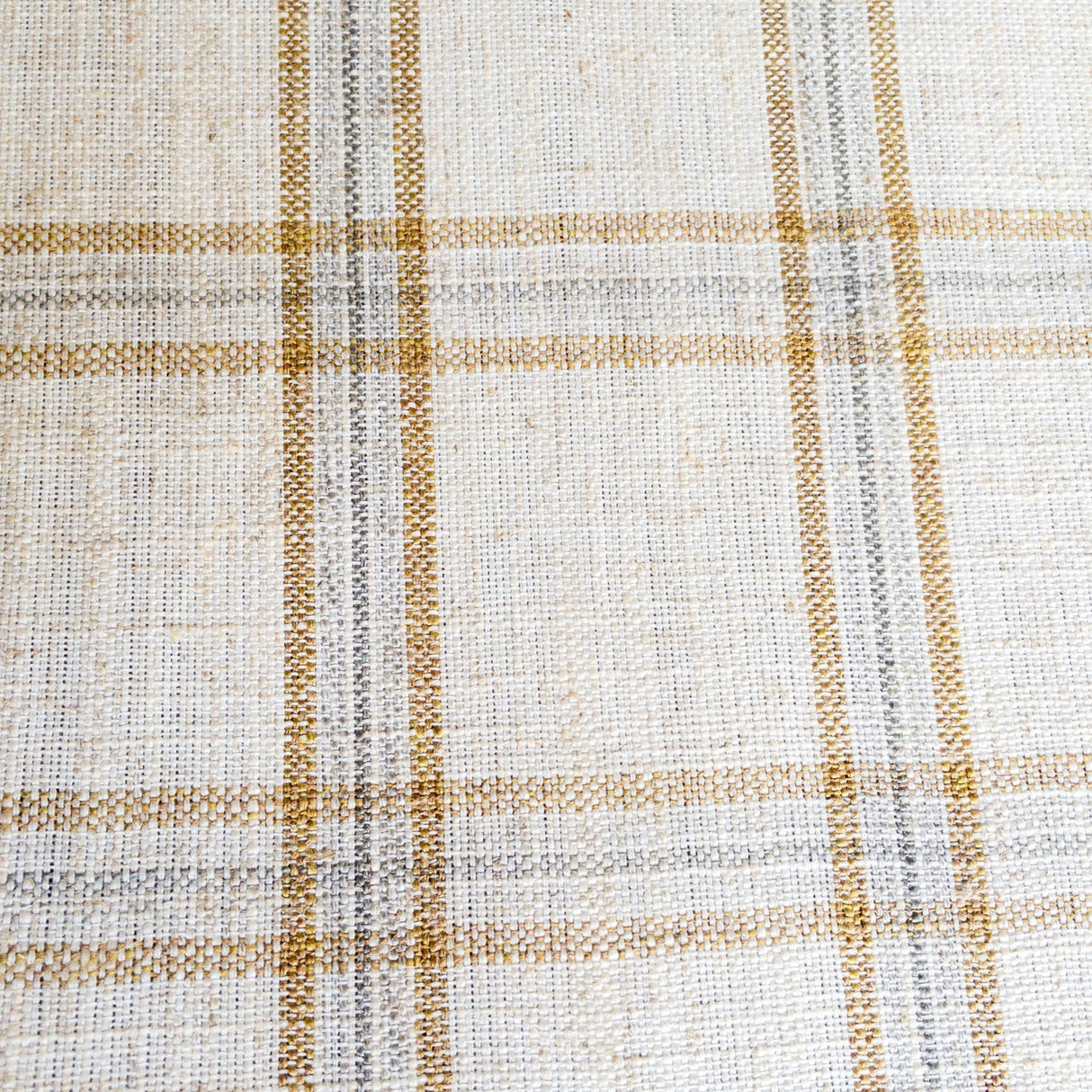 Cason Plaid Fabric, Sandstone - HomeStyle Fabrics