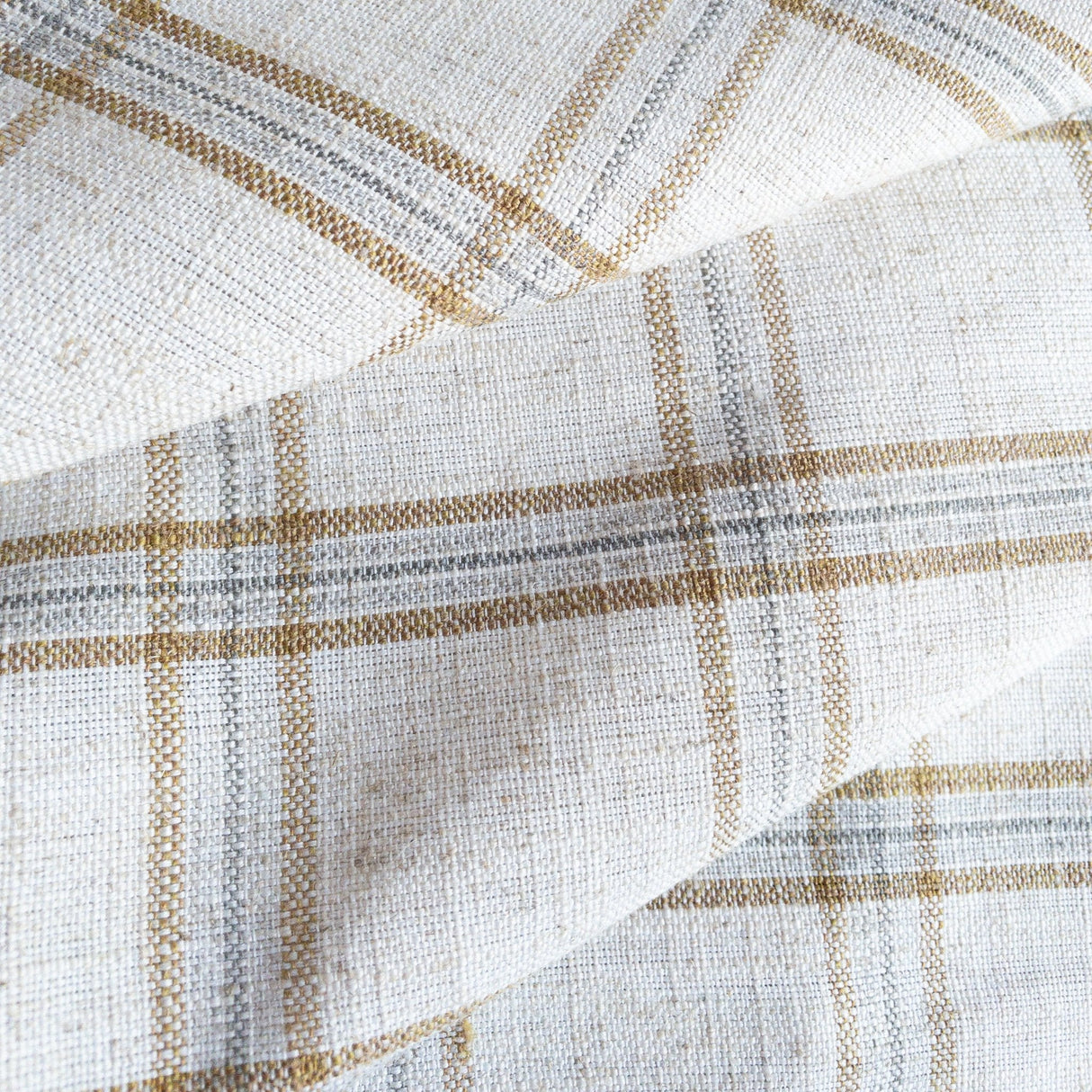 Cason Plaid Fabric, Sandstone - HomeStyle Fabrics