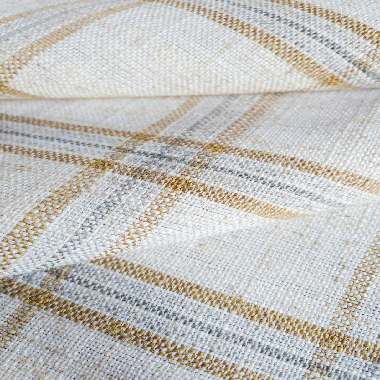 Cason Plaid Fabric, Sandstone - HomeStyle Fabrics