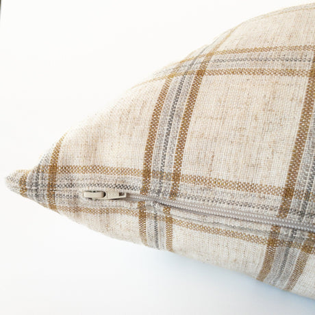 Cason Plaid Pillow Cover, Sandstone - HomeStyle Fabrics