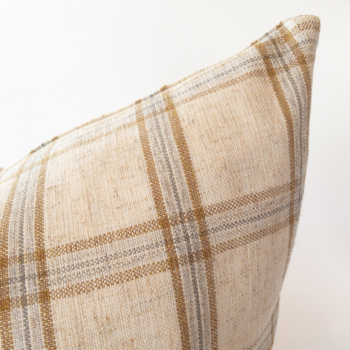 Cason Plaid Pillow Cover, Sandstone - HomeStyle Fabrics